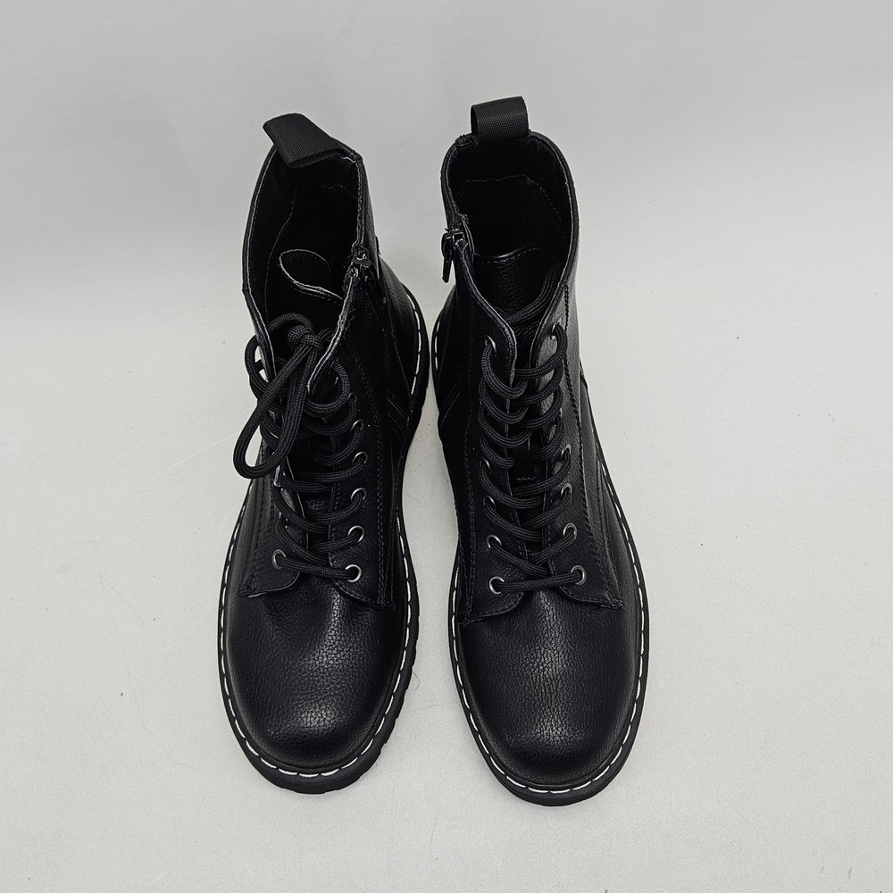 Sincerely Jules Hayden Black Combat Boots Platform Lug Sole Lace Up Zipper 7.5M - Picture 9 of 12
